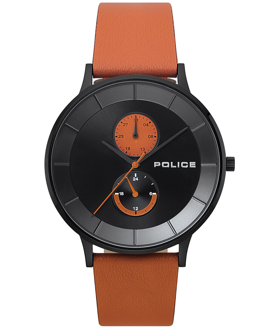 Police_Homme_PL.15402JSB/02_BERKELEY_NoirOrange_Cuir