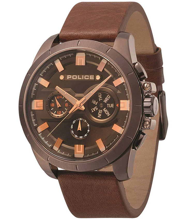 Police_Homme_PL.15046JBBN/02_Overdrive_BrunNoir_Cuir