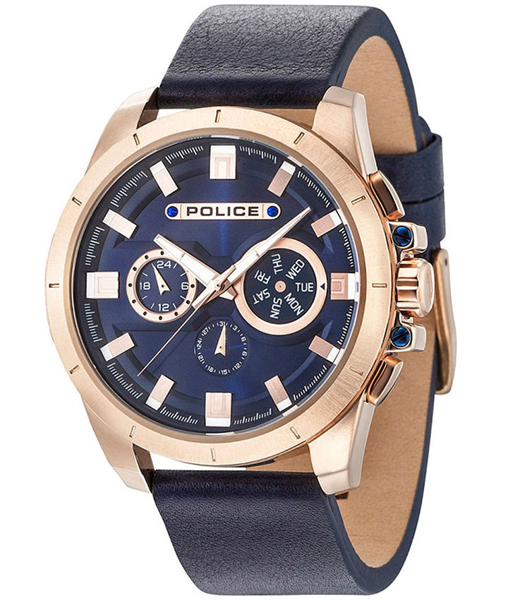 Police_Men_PL.15046JBCR/03_Overdrive_BlueGold_Leather