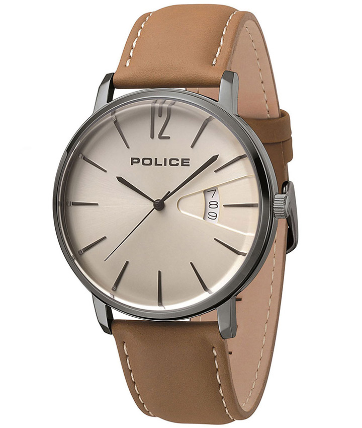 Police_Men_PL.15307JSB/07_Virtue_BeigeBrownBlack_Leather