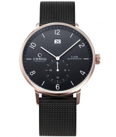 Montres_Obaku_Men_RISLEN NIGHT_Acier inoxydable, Mailles