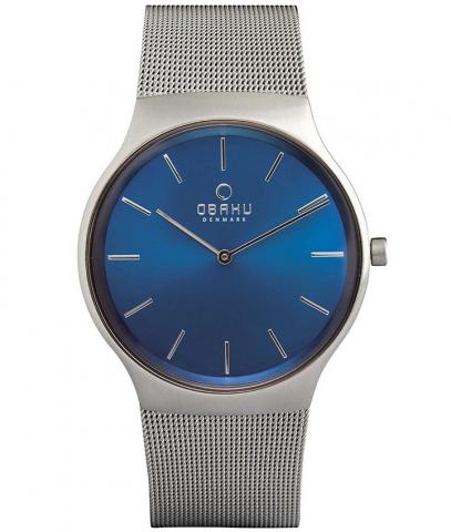 Montres_Obaku_Men_ROLIG CYAN_Acier inoxydable, Mailles
