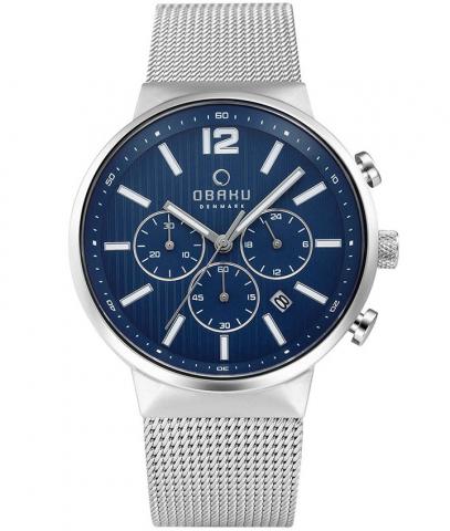 Montres_Obaku_Men_STORM CYAN_Acier inoxydable, Mailles