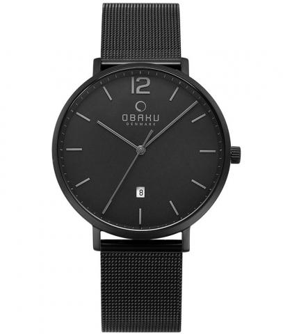Montres_Obaku_Men_TOFT CHARCOAL_Acier inoxydable, Mailles