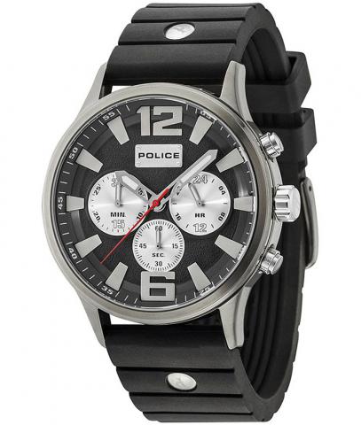 Montres_Police_Men_Whiton_Caoutchouc