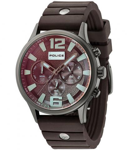 Montres_Police_Men_Whiton_Caoutchouc