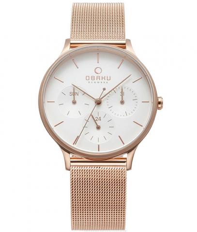 Montres_Obaku_Femme_LIND ROSE_Acier inoxydable, Mailles