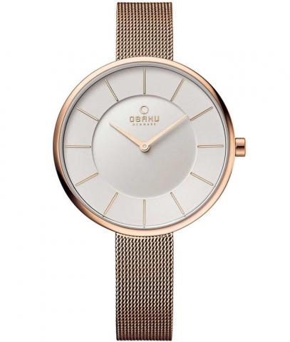 Montres_Obaku_Women_SAND ROSE_Acier inoxydable, Mailles